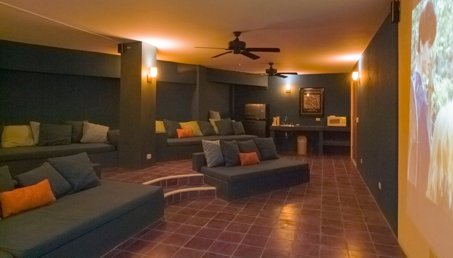 Theater room on the lower level