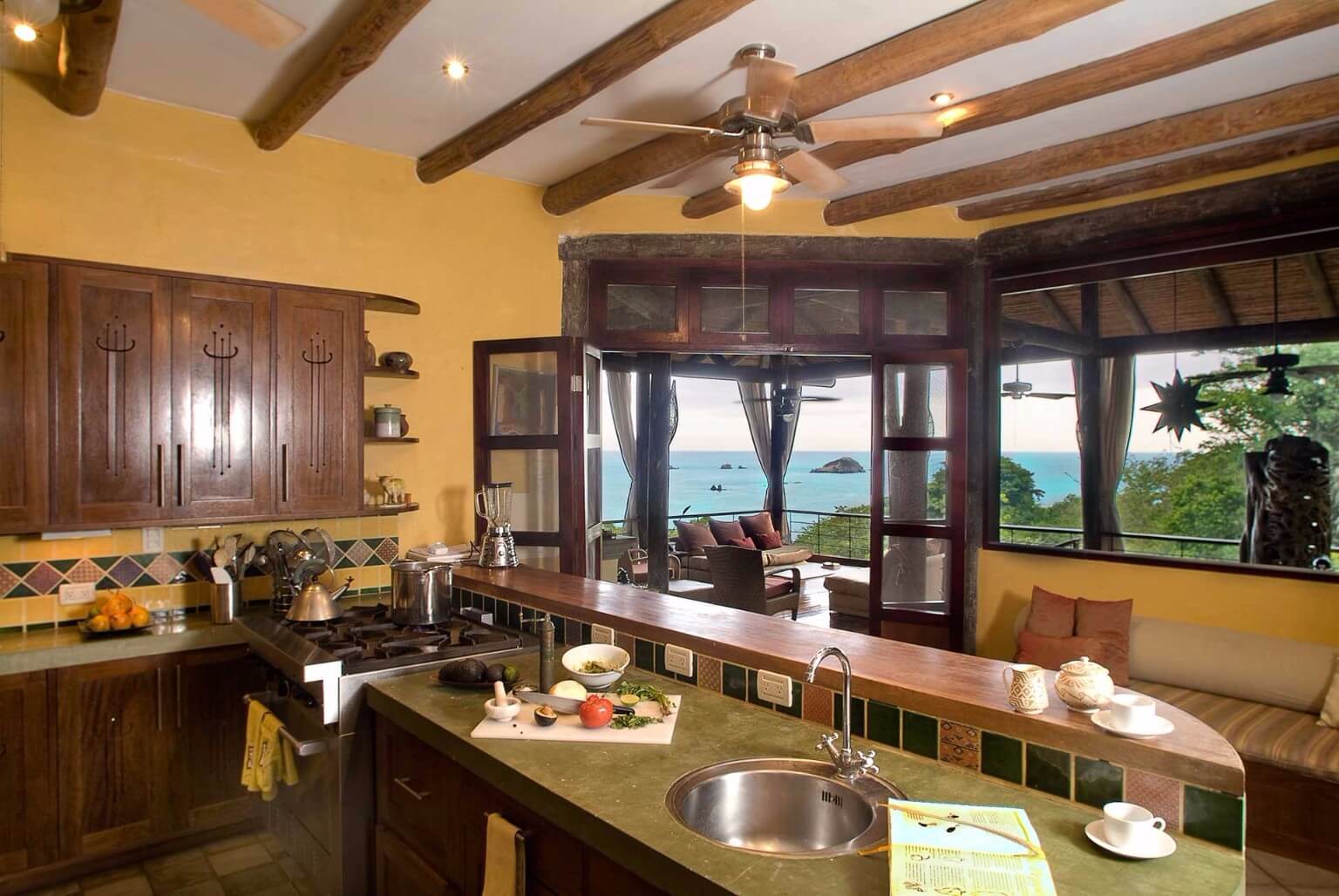 Ocean view from the kitchen