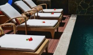 Loungers by the pool