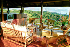 Open air living room at Casa Samba