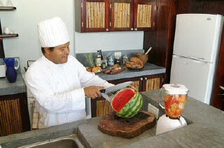 Reserve our gourmet chef to create exotic tropical meals in your own vacation villa in Cota Rica