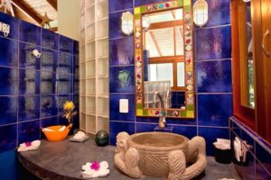 Tropical Bathrooms with Special Touches in Casa Dolce Vita, Costa Rican Vacation Rental