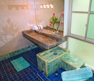 Guest bathroom in Manuel anotnio vacation home in Costa Rica