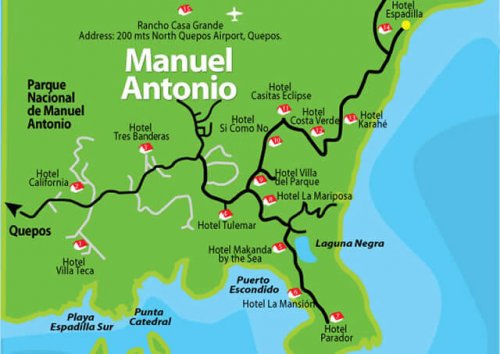 Manuel Antonio Map 500x354 