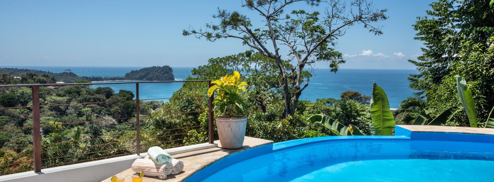 Spend your days relaxing in this refreshing pool with a breathtaking ocean view.